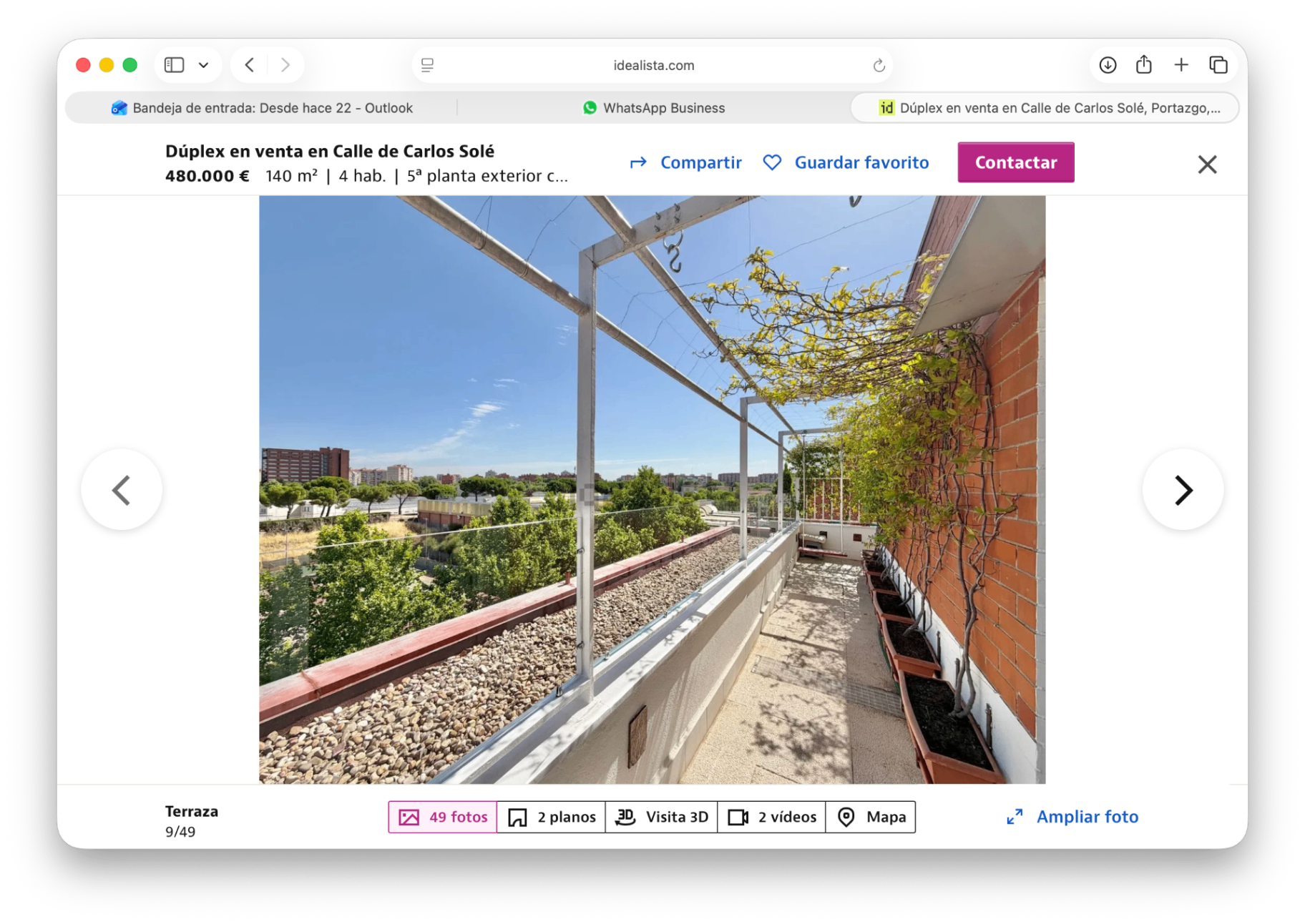 Calle de Carlos Solé · Dúplex reformado de 140 m² con espectacular terraza y vistas panorámicas al skyline de Madrid - imagen 9