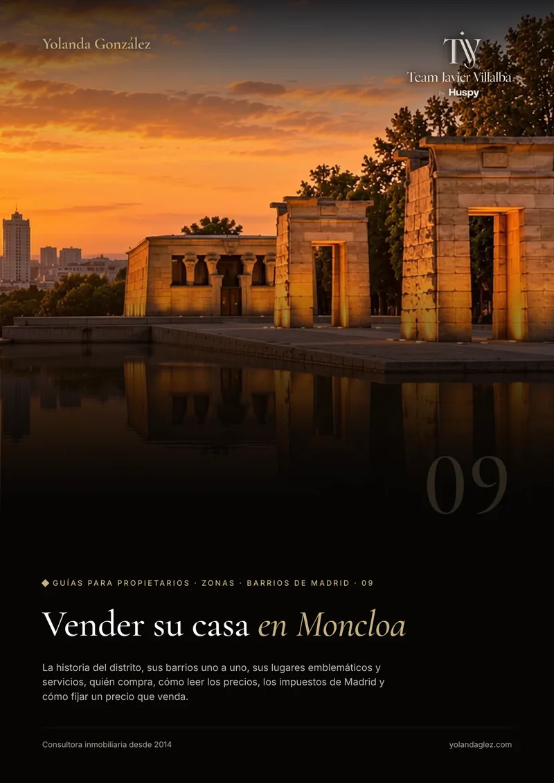 Portada de la guía Vender en Moncloa: historia, barrios, servicios, el comprador y cómo fijar el precio
