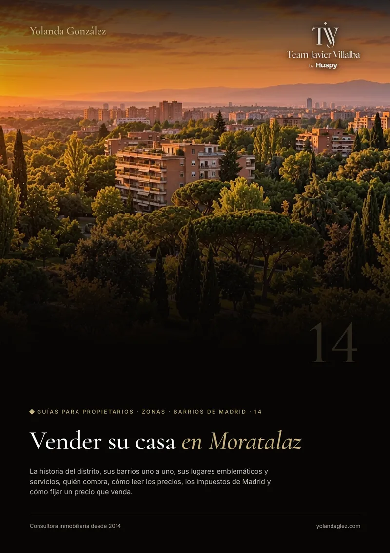 Portada de la guía Vender en Moratalaz: historia, barrios, servicios, el comprador y cómo fijar el precio