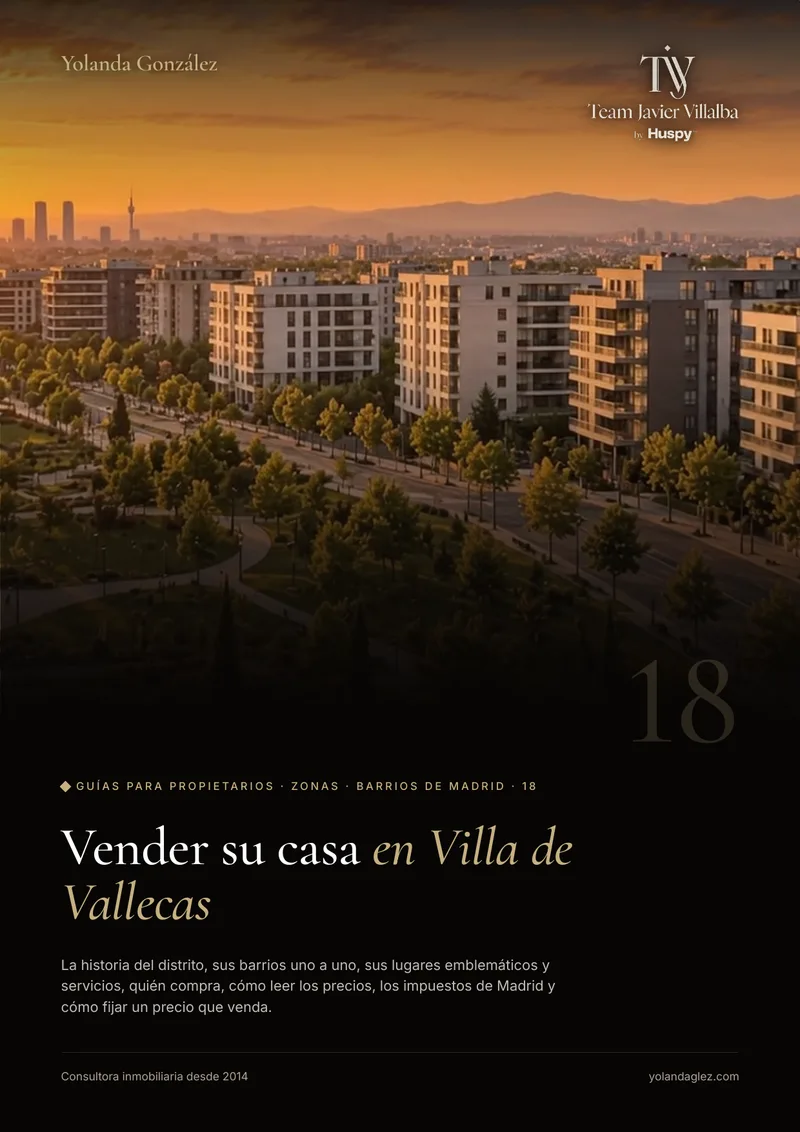 Portada de la guía Vender en Villa de Vallecas: historia, barrios, servicios, el comprador y cómo fijar el precio