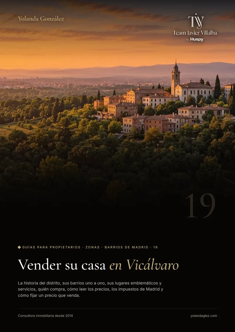 Portada de la guía Vender en Vicálvaro: historia, barrios, servicios, el comprador y cómo fijar el precio