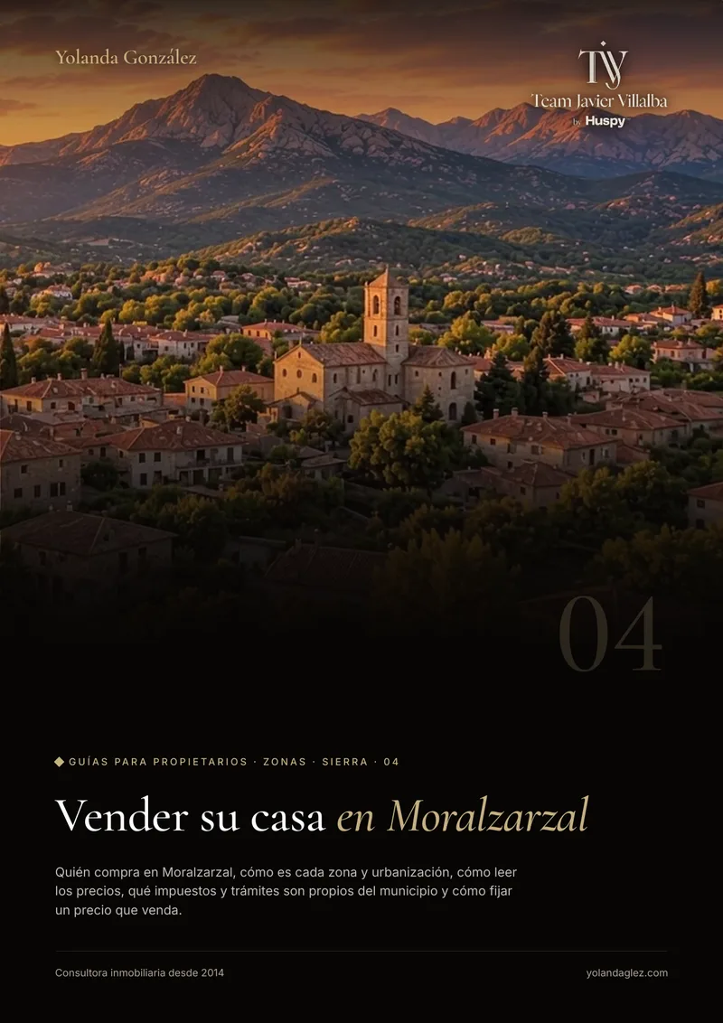 Portada de la guía Vender en Moralzarzal: el comprador, las zonas, los impuestos locales y cómo fijar el precio
