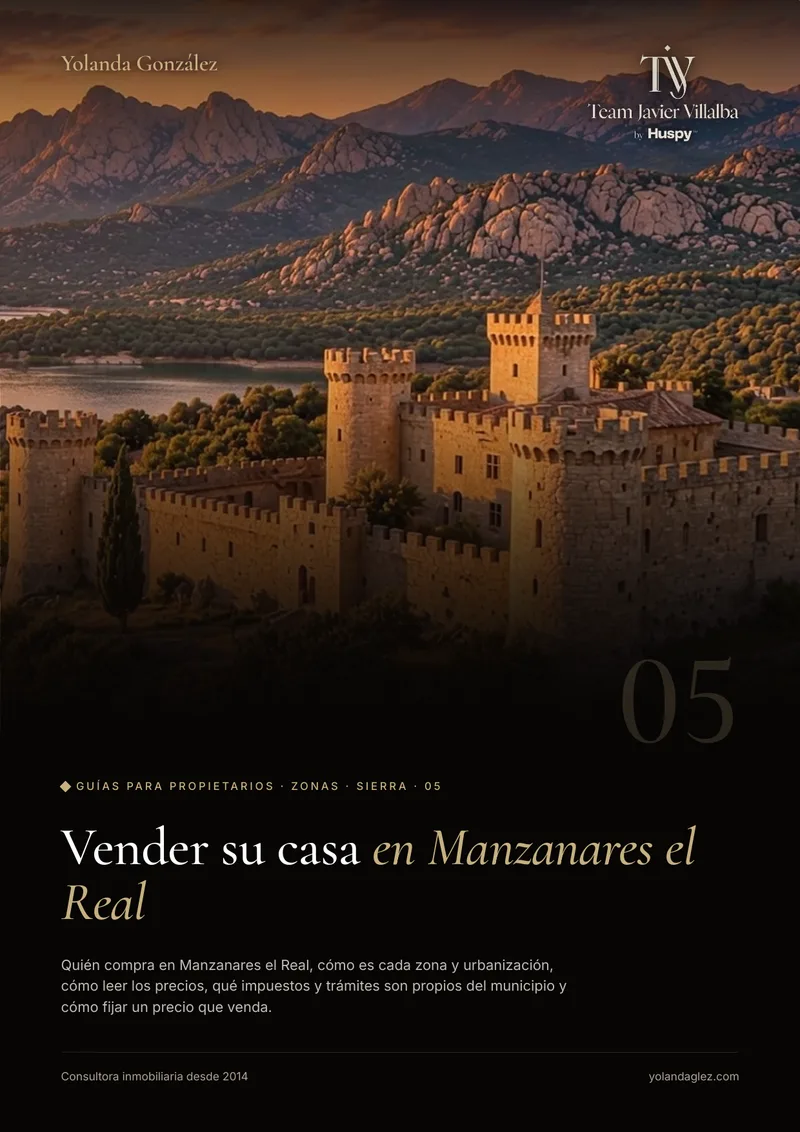 Portada de la guía Vender en Manzanares el Real: el comprador, las zonas, los impuestos locales y cómo fijar el precio