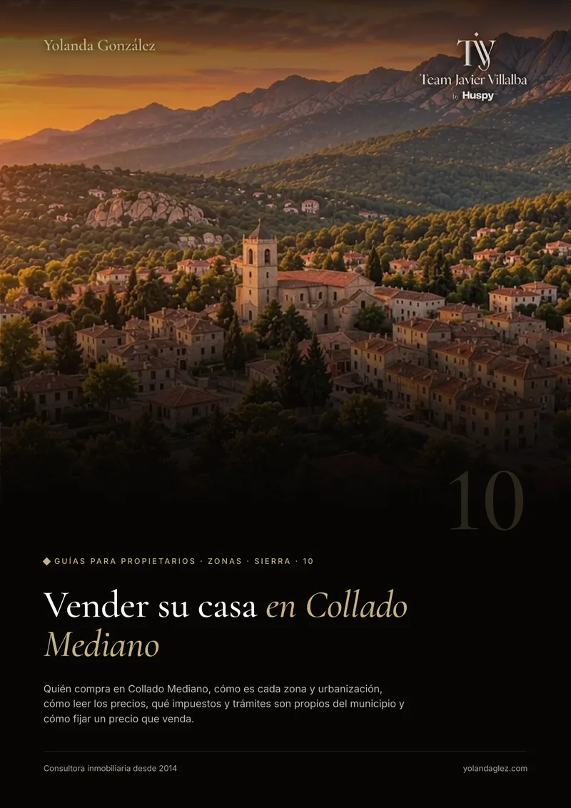 Portada de la guía Vender en Collado Mediano: el comprador, las zonas, los impuestos locales y cómo fijar el precio