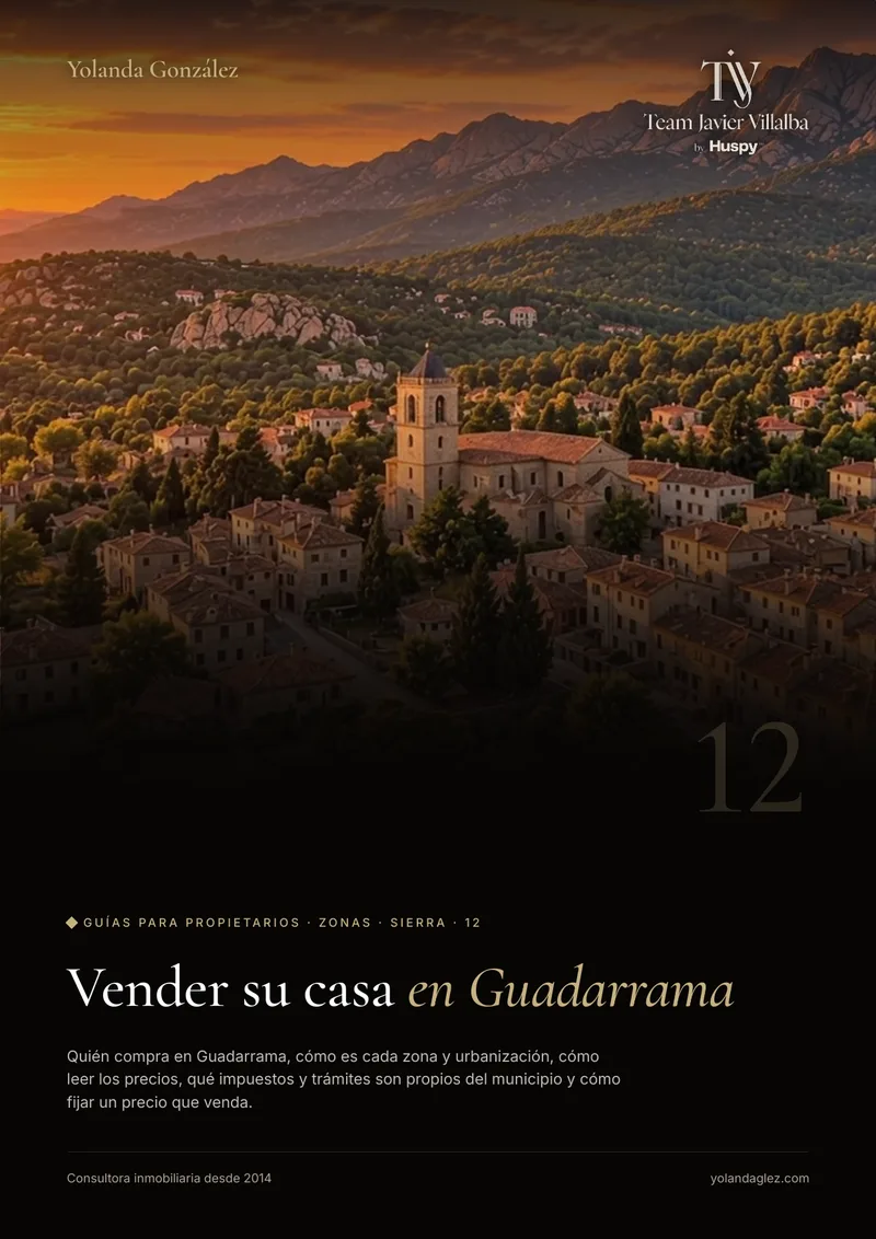 Portada de la guía Vender en Guadarrama: el comprador, las zonas, los impuestos locales y cómo fijar el precio