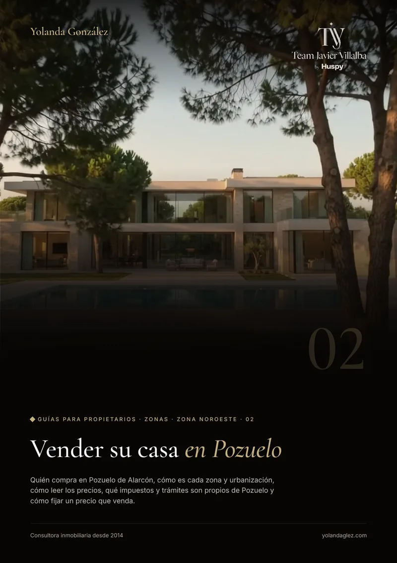 Portada de la guía Vender en Pozuelo de Alarcón: el comprador, las zonas, los impuestos locales y cómo fijar el precio
