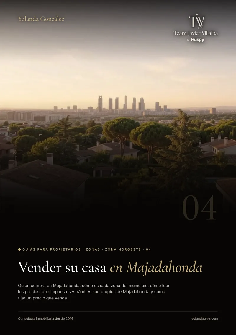 Portada de la guía Vender en Majadahonda: el comprador, las zonas, los impuestos locales y cómo fijar el precio
