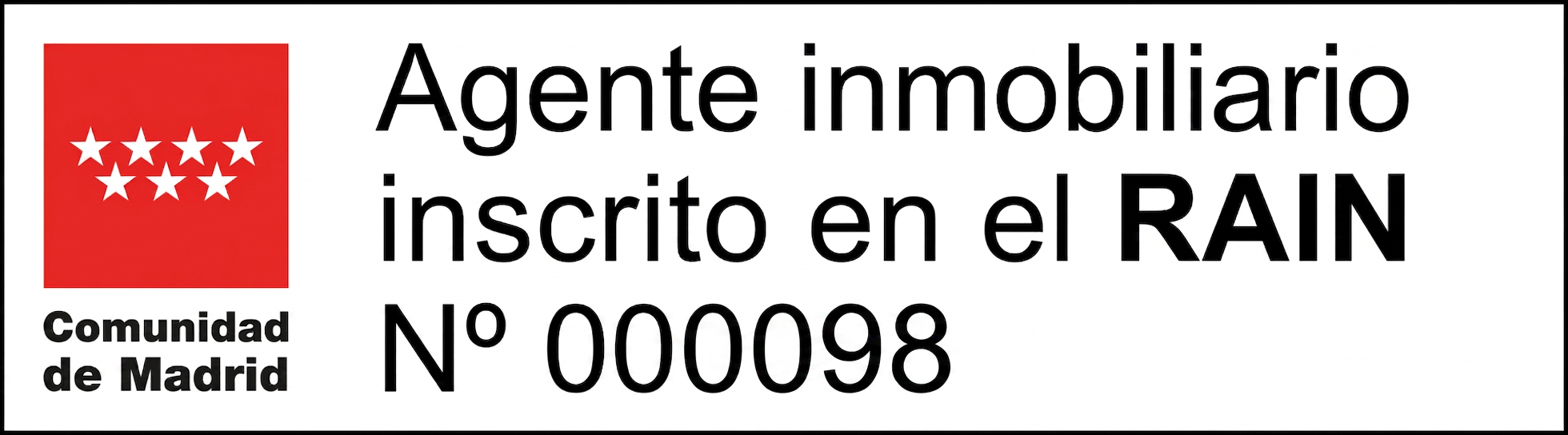 RAIN · Registro de Agentes Inmobiliarios de la Comunidad de Madrid
