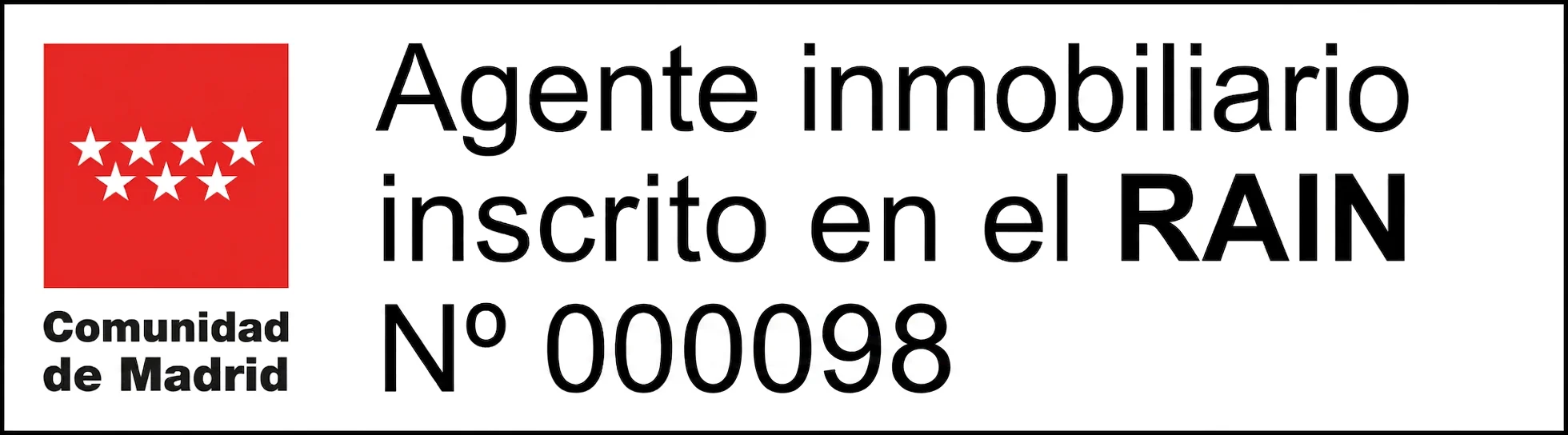 RAIN · Registro de Agentes Inmobiliarios de la Comunidad de Madrid